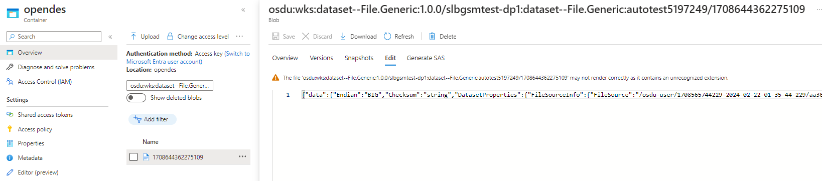 Opendes container